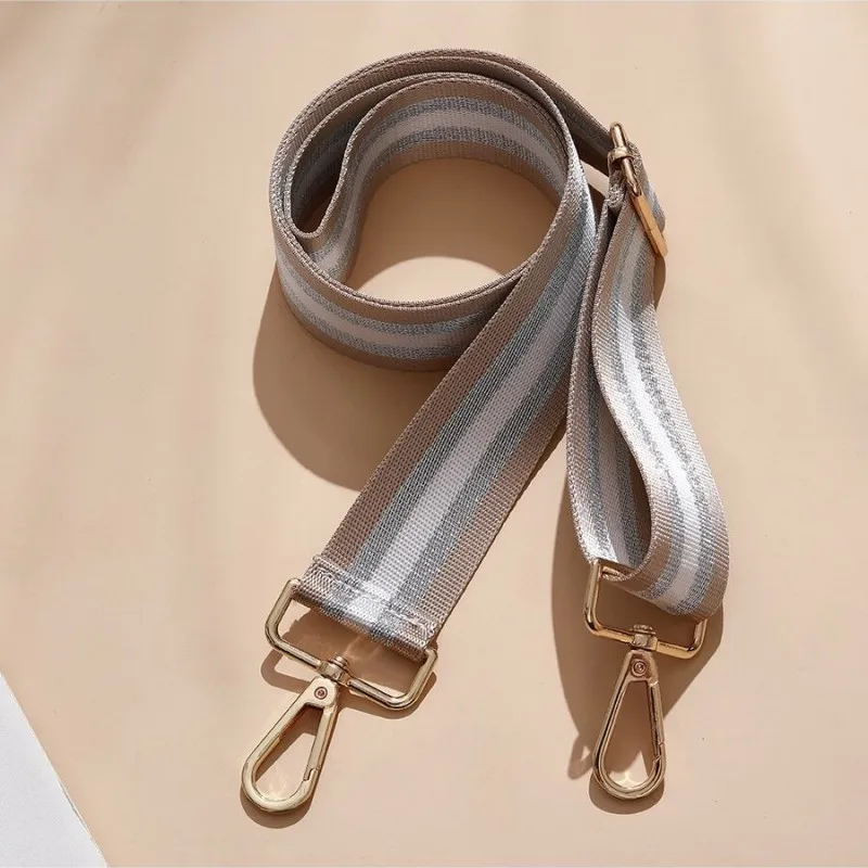 Shoulder Bag Strap Widening Adjustable Colourful Stripe Pattern Women Crossbody DIY Thickening Fashion Nylon New Bag Belt Strap