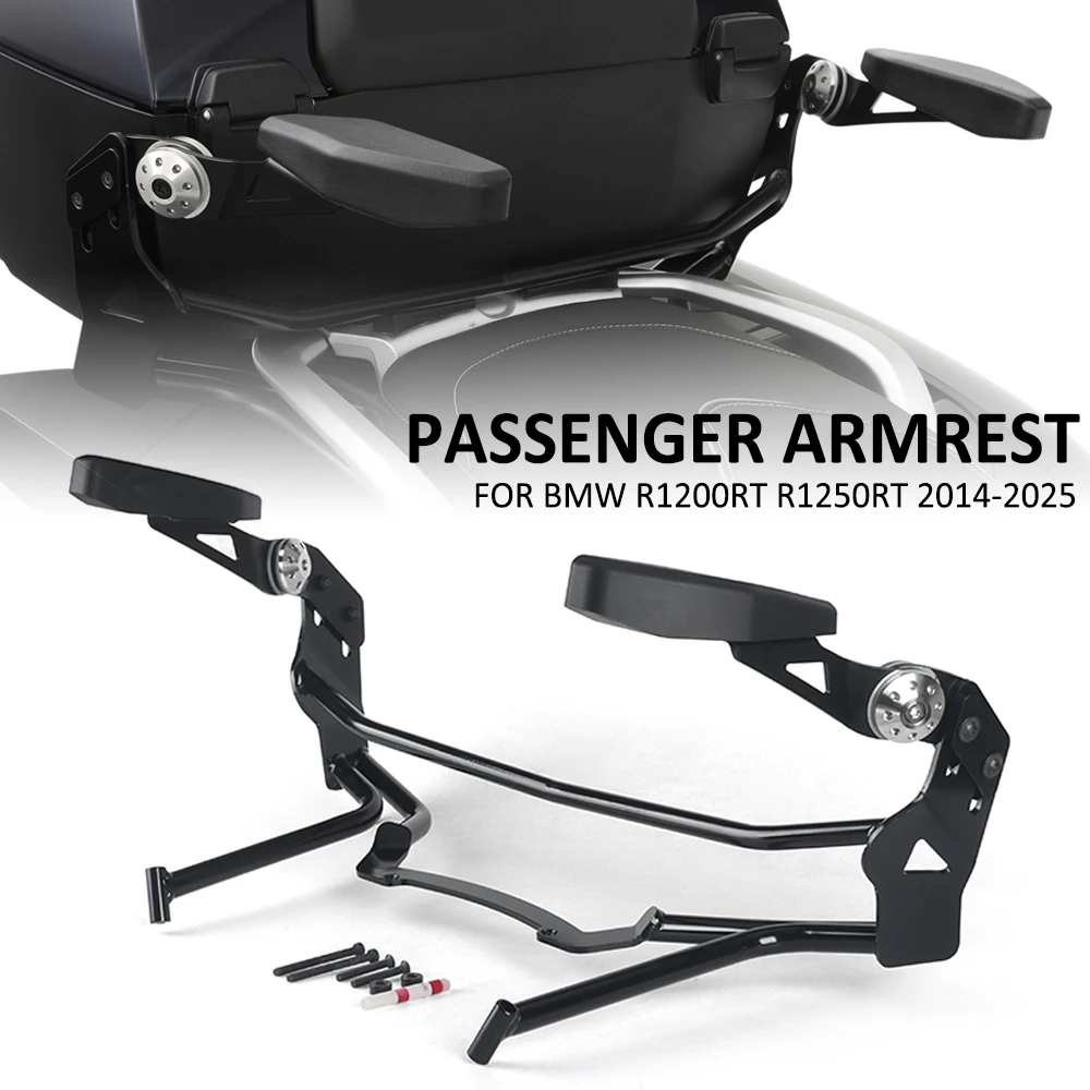

Motorcycle Black Adjustable Rear Passenger Armrests For BMW R1200RT R 1200 RT R 1250 RT R1250RT 2014-2025 2024 2023 2022
