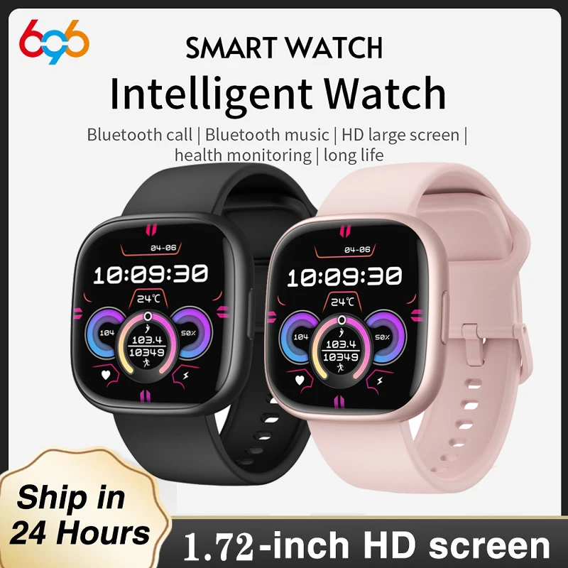 

Outdoor Multi-function Smartwatch Women Men Blue Tooth Call Smart Watch Health Monitoring Cubic Style Ul Sports 1ATM Waterproof