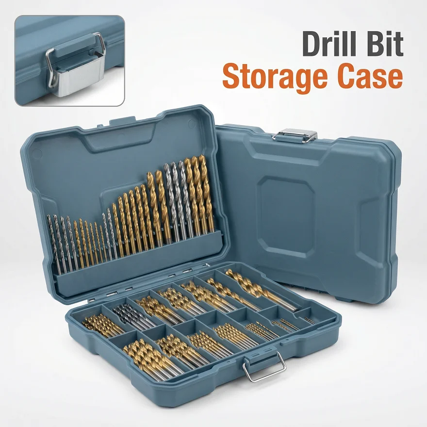 Empty Drill Bit Case Universal Storage Box for Hex Shank Bits & Masonry Drills Compact Bit Holder Organizer for Tool Kits