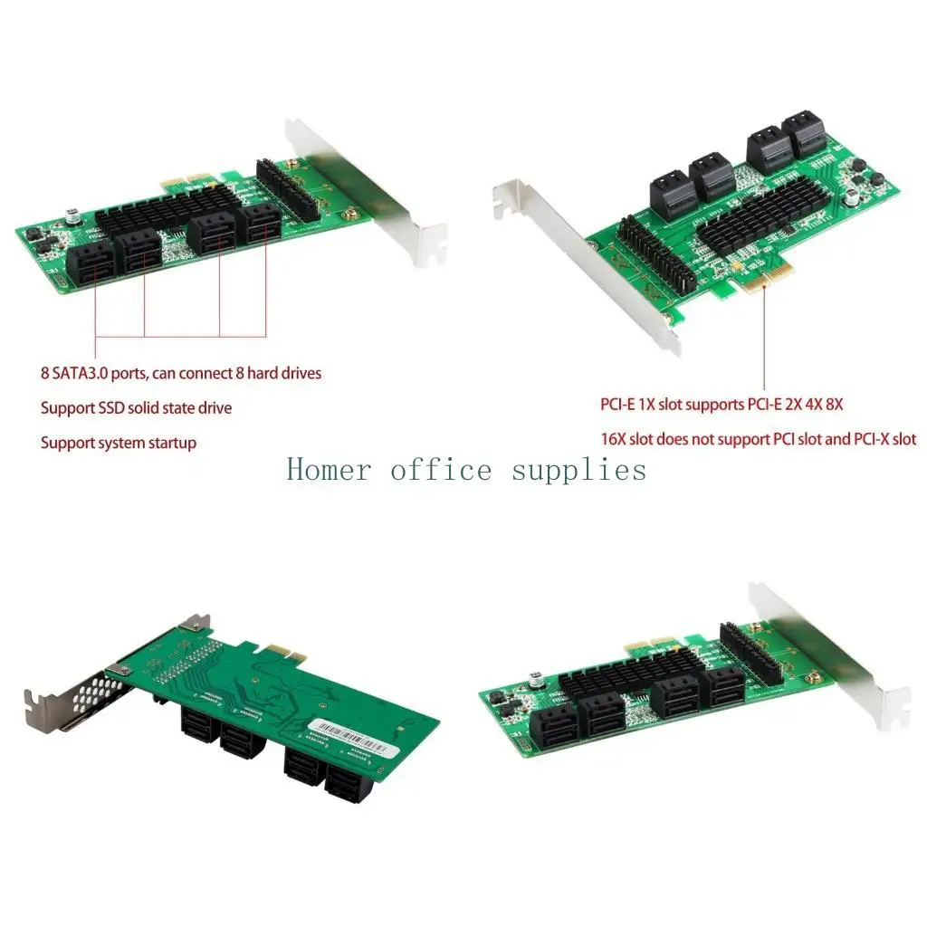 

K43B PCI-E 1X в Card Card 8 Полные порты 6 Гбит / с. Расширение переноса.