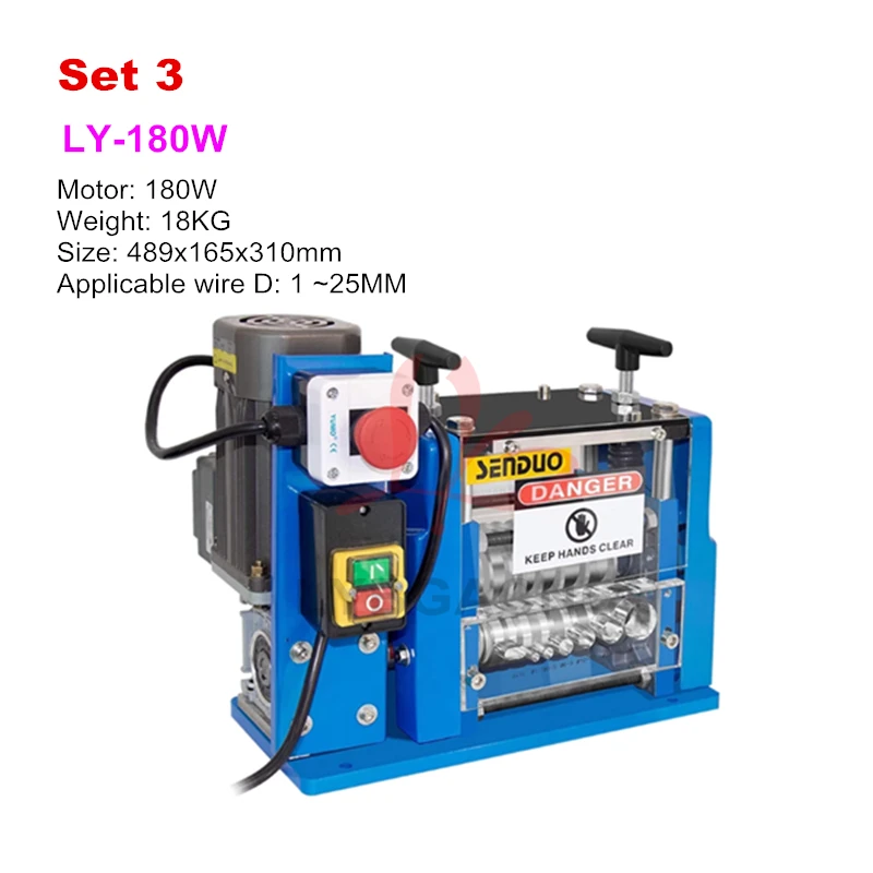 

Electric Wire Stripping Machine with Blade 1-23mm 25mm Cable Stripper for Removing Plastic Rubber from Wire Copper Recycle