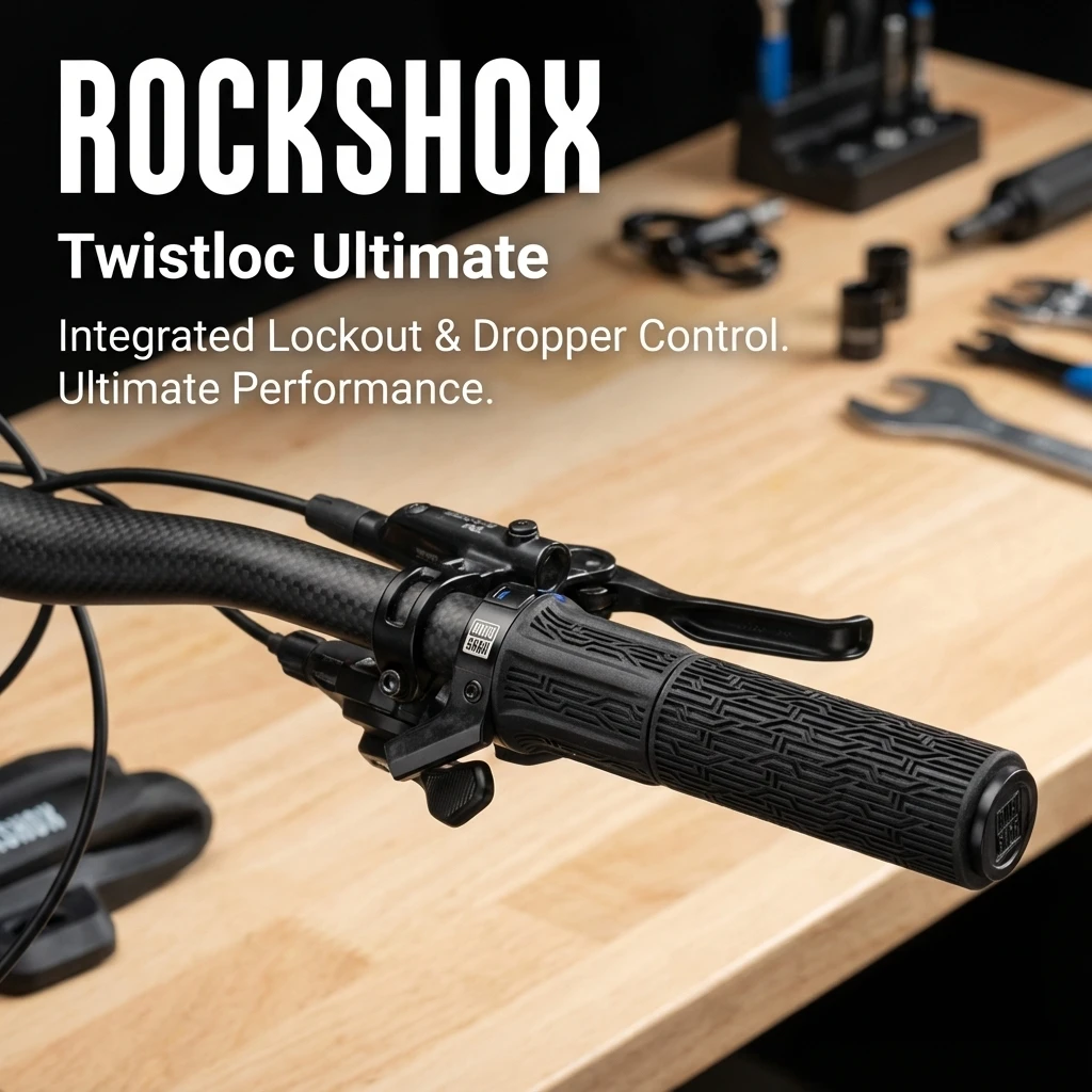 

ROCKSHOX Twistloc Ultimate Left REMOTE for MTB & Road – 3P (Open/Pedal/Lock) & 2P Options (Cycling Accessory)