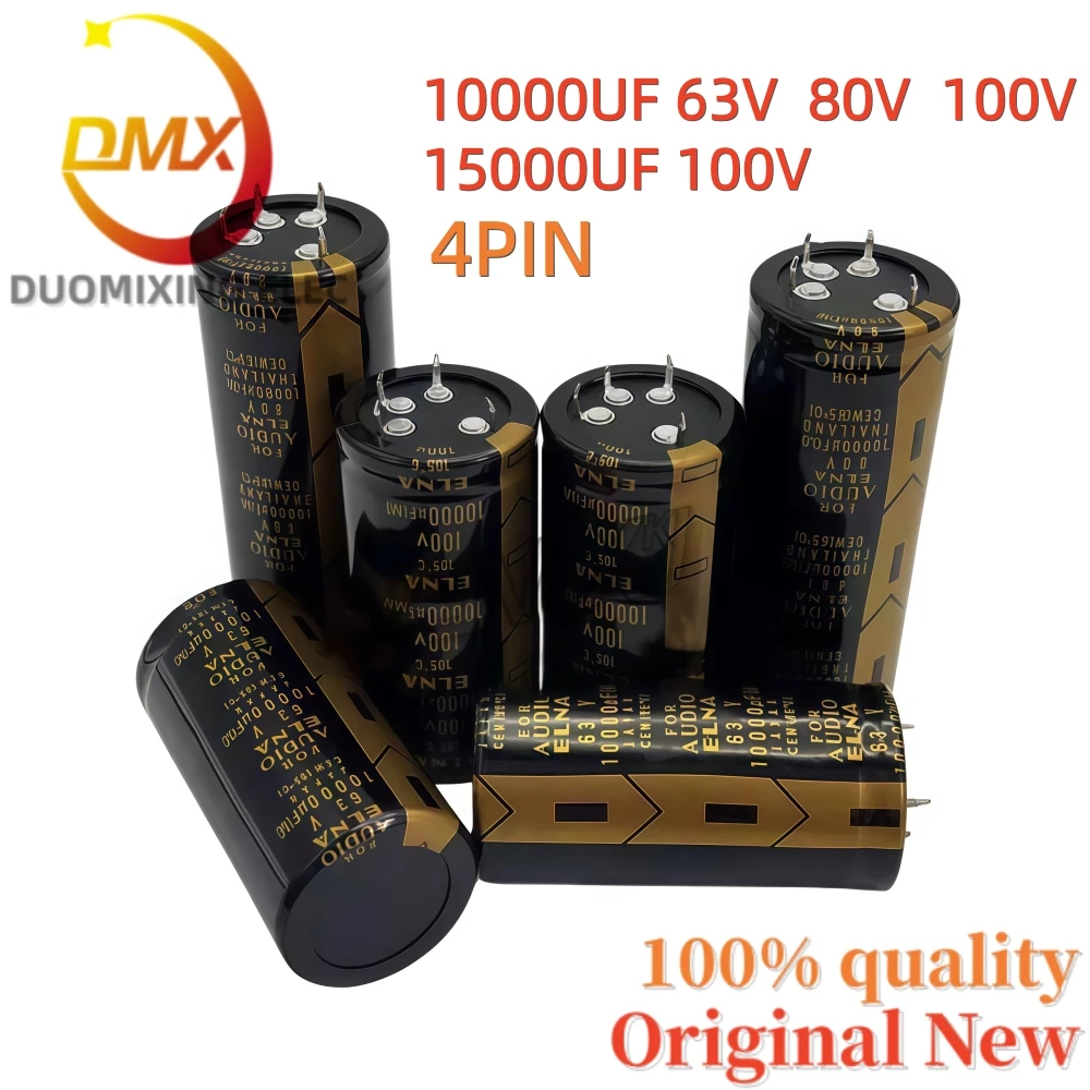 

2 шт./лот 10000 мкФ 63 В 15000 мкФ 100 В 80 В 4PIN 35*70 мм аудио усилитель аудио фильтр конденсатор