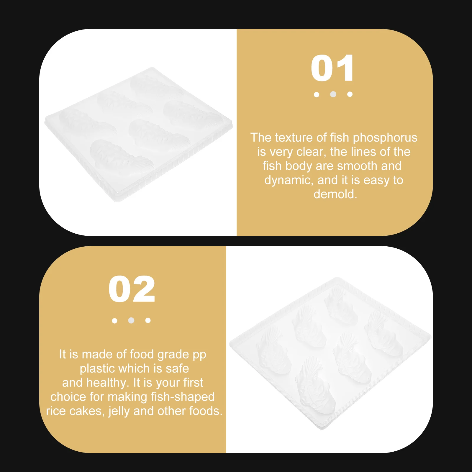 

3pcs Rice Cake Mold Non-Stick Baking Mold Heat Resistant Kitchen Supply For Jelly Chocolate Cake Making Compact Lightweight