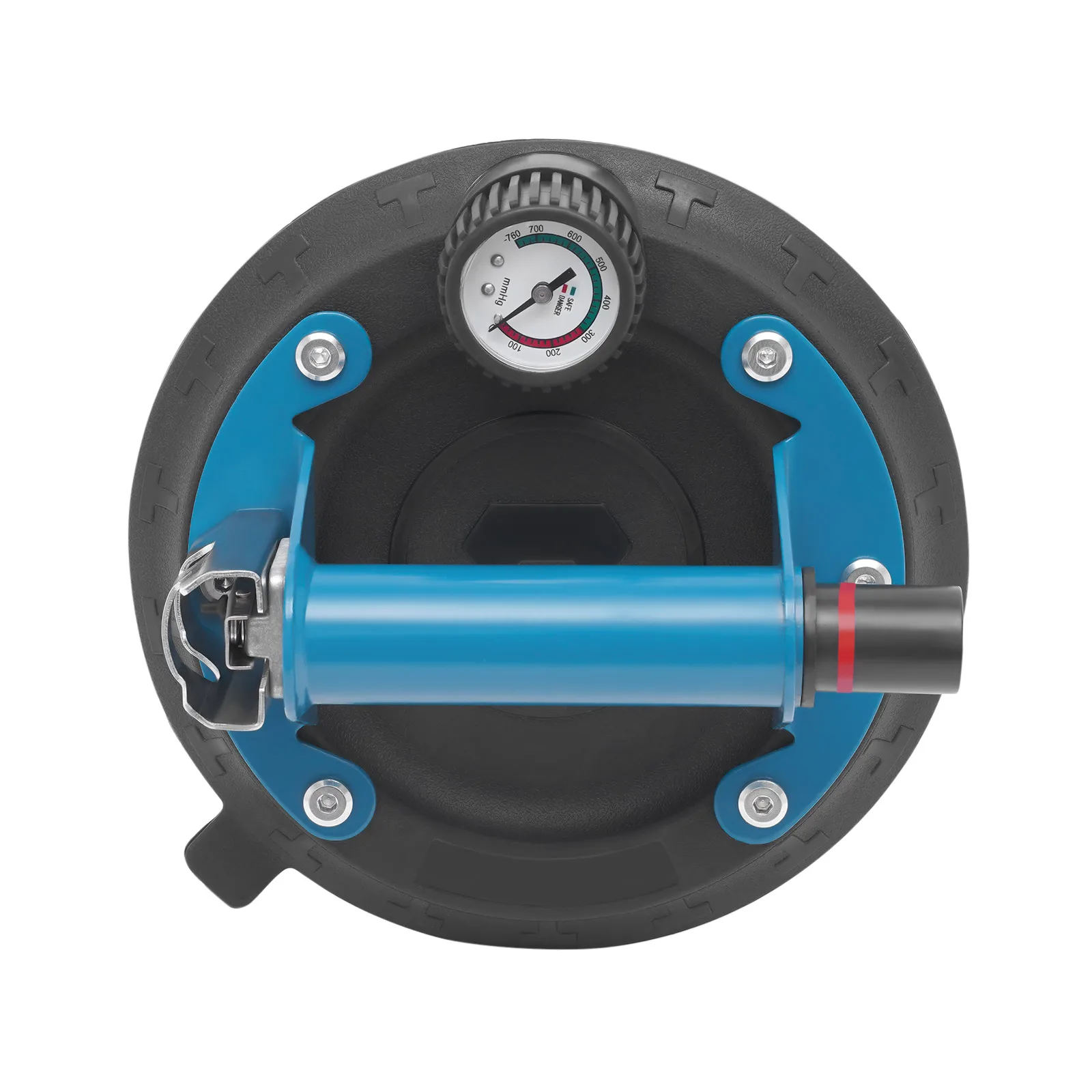 Heavy-Duty Suction Cups for Glass, 8-Inch Diameter, 240lbs Capacity, ABS & Rubber, Simple Operation, Safety Red Line Indication