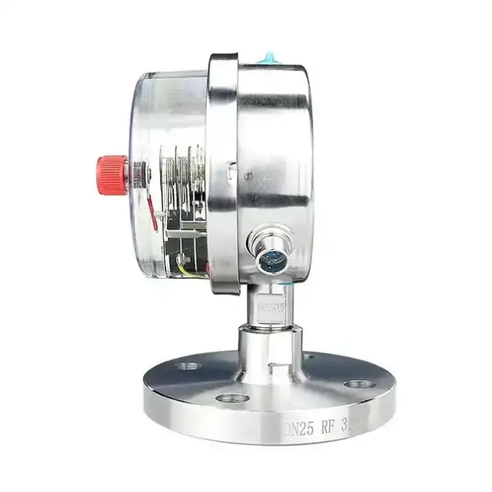 1.6% Precise Diaphragm Manometer Radial Pressure Gauge 100mm Panel Magnetic Electric Contact Point Pressure Gauge