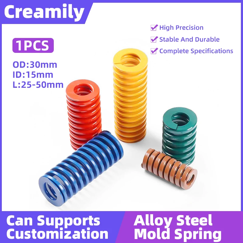 

Creamily 1PCS Die Mold Spring Compression Spring Spiral Stamping Spring For Lift Support Bar Outer Diameter=30mm Length=25-50mm