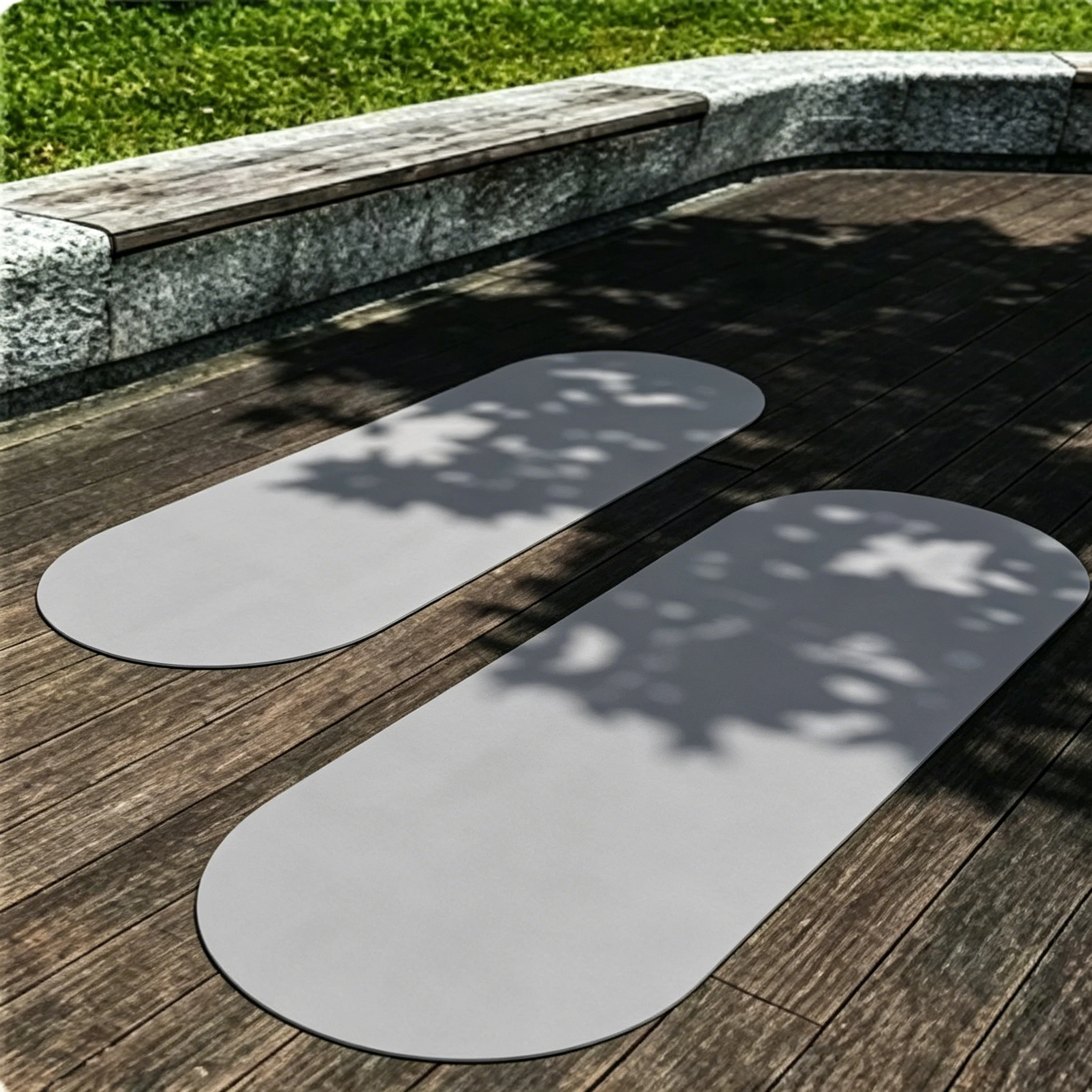 High-Appearance Oval 5mm Yoga Mat Natural Rubber PU Anti-slip Wear-resistant Shock-absorbing Eco-Friendly Waterproof Durable