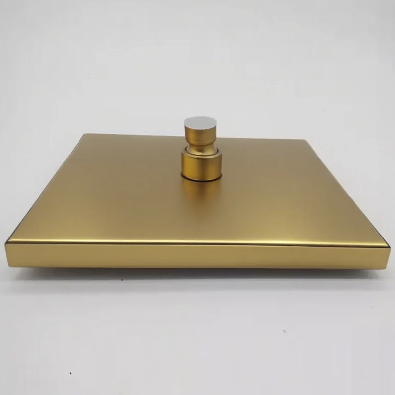 . Gold Color 8 inch 20x20cm Square OverHead Rain Shower Head, Copper Bathroom Shower,Chuveiro YT-51103