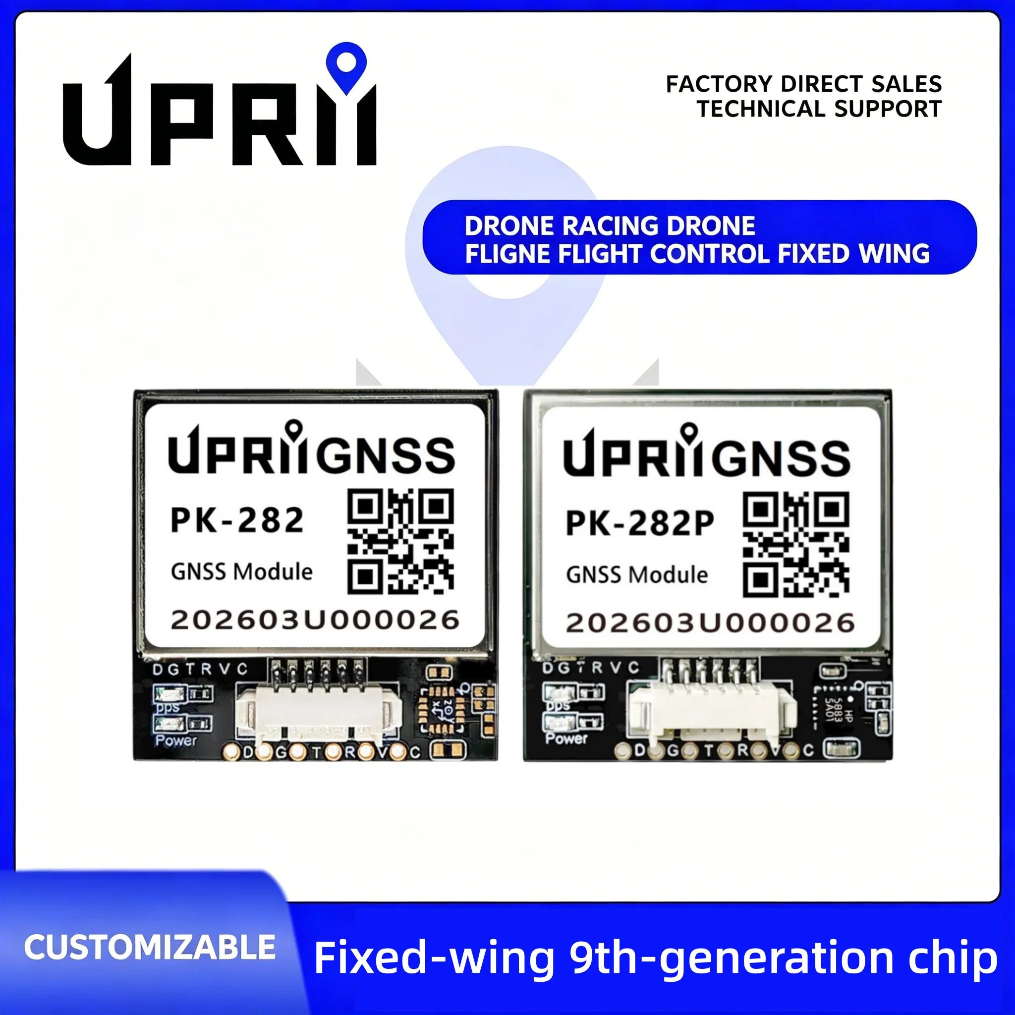 

UBX-M9140 9th-Gen Chip GNSS Module | Path Recording & Route Matching | AP/BF/INAV Compatible | for FPV Drone, Agri Drone, Boat