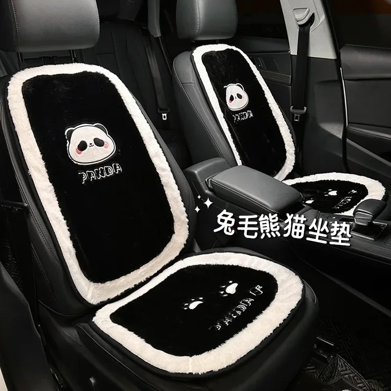 New Cute Cartoon Car Seat Cushion Plush Breathable Winter Warm Car Seat Cover Protector Pad Mat Dust Proof Interior Accessories