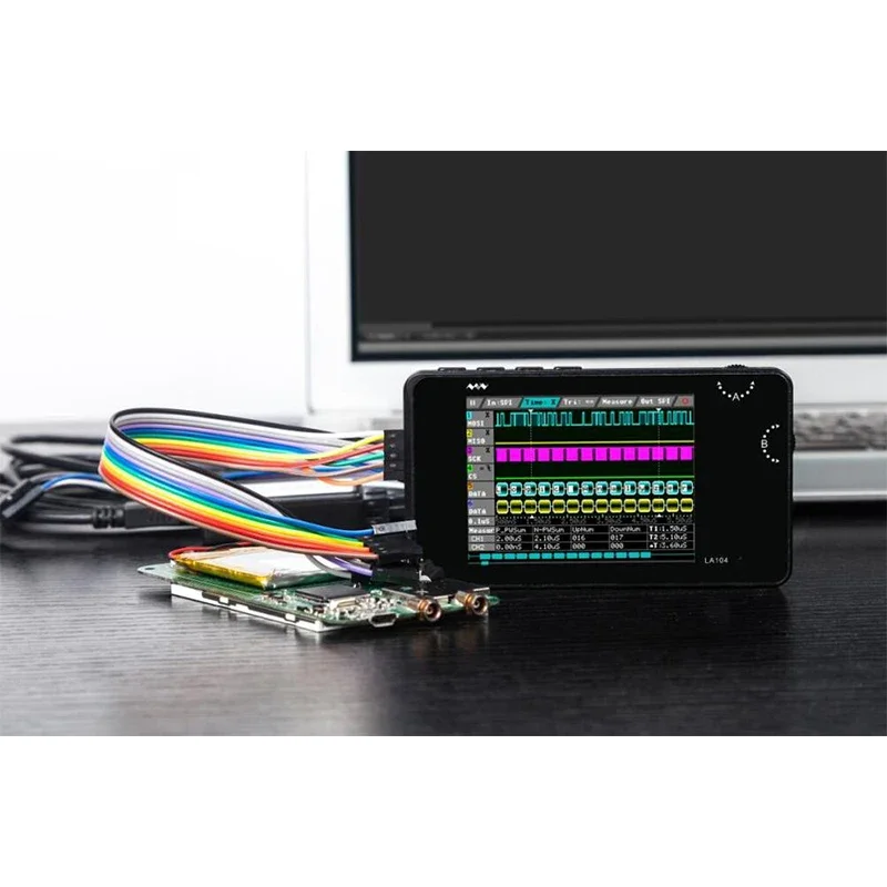 لـ LA104 DSO Digitaler Logikanalysator، 2,8-Zoll-Bildschirm، 4 Kanäle، Oszilloskop، Programmermierbar، 100 #4