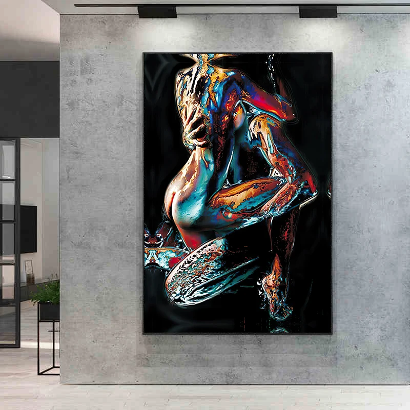 Abstract Sexy Lover Nude Body Posters and Prints Canvas Paintings Modern Graffiti Wall Art Picture for Living Room Decor Cuadros