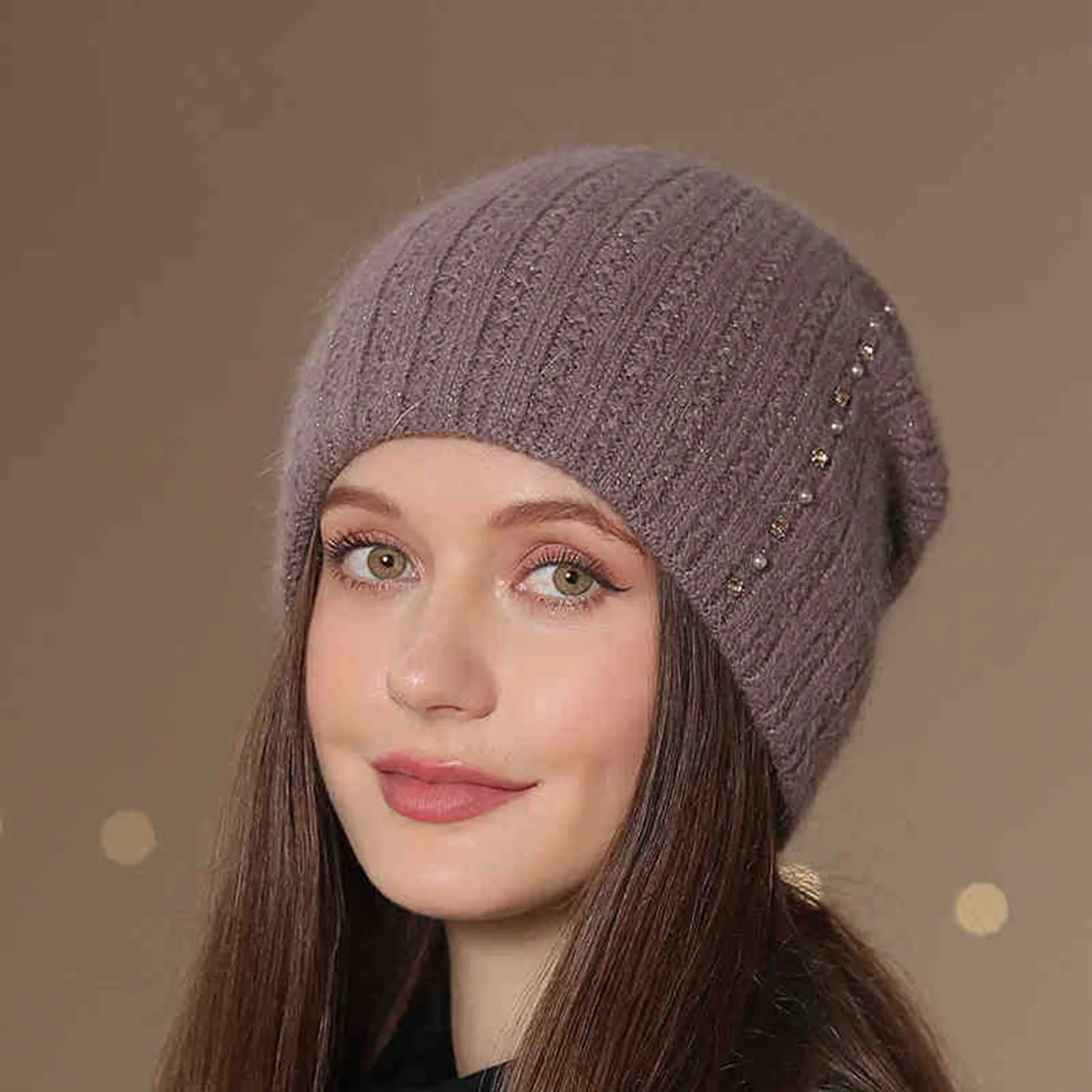 المرأة الشتاء قبعة تدفئة العصرية محبوك Brimless قبعة صوفية في الهواء الطلق الدراجات ركوب التخييم التنزه يندبروف سميكة قبعات 2026