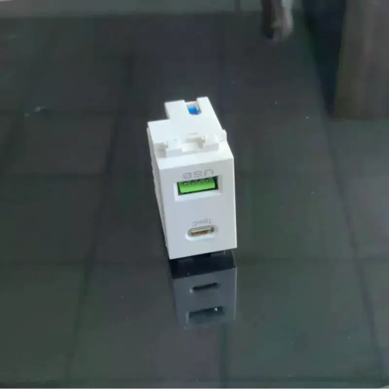 1Pcs 220V Mobile Phone Charging Panel Socket USB+Type C Power Module 5V Transformer 2.1A Charging Power Socket Switching Adapter