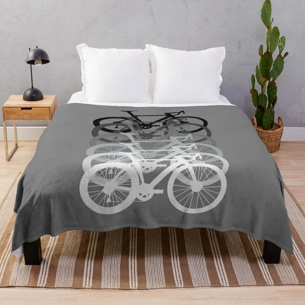 Road Bike Fade Throw Blanket Bed linens Thin Polar Blankets