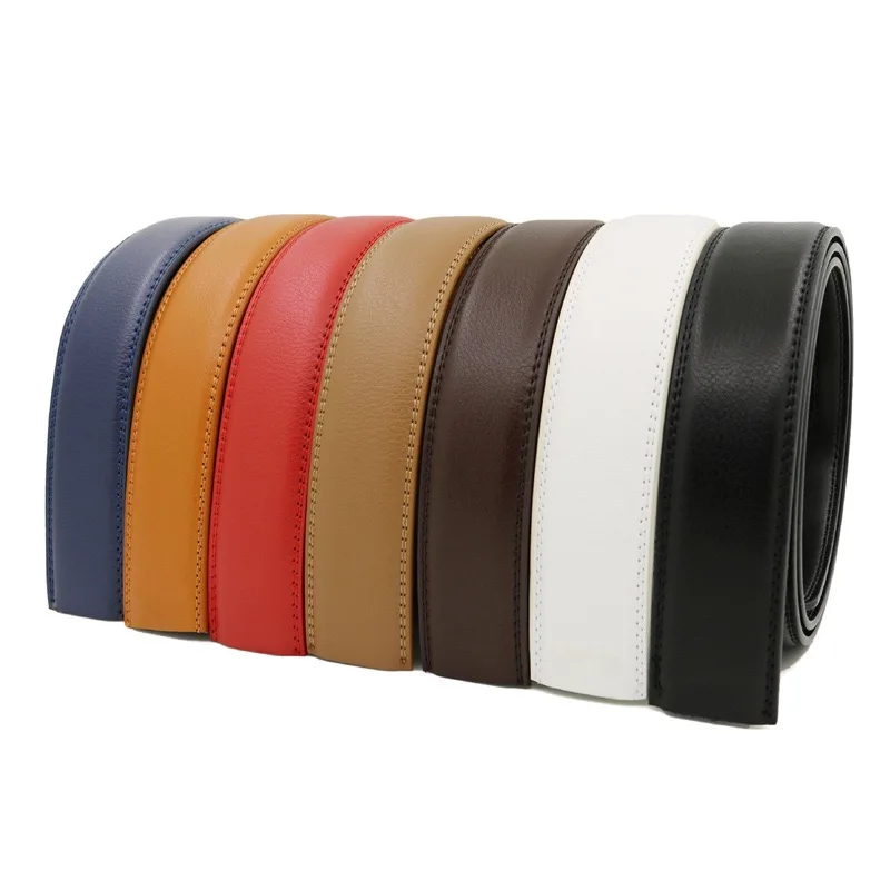 

2024 Men's Automatic Belt Body 3.5 CM Leather Belt Unbuckled Two Layer Leather South Korean Men's Golf Belt 110-130 CM