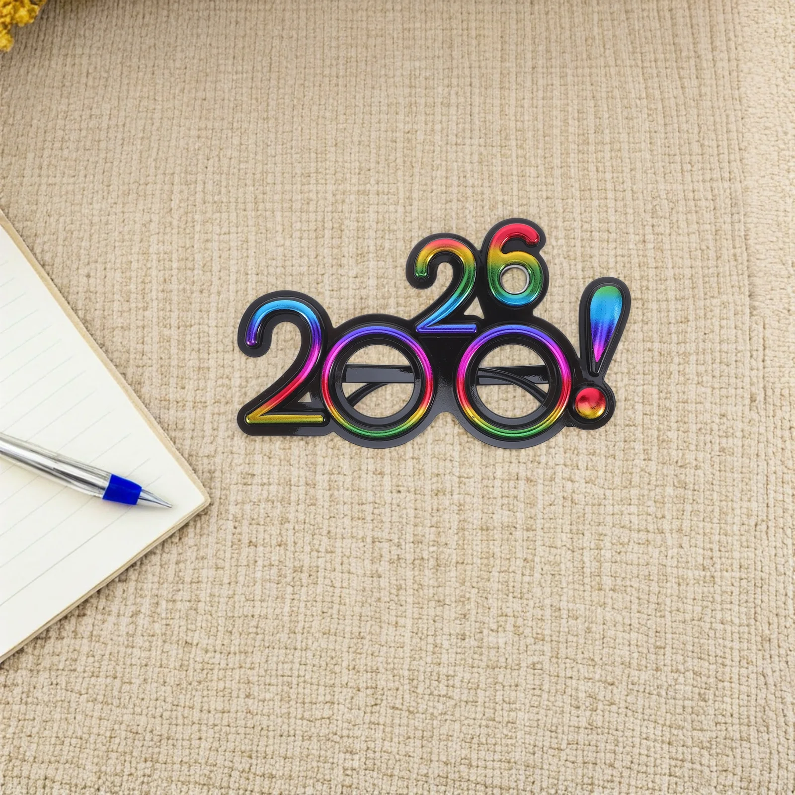 

4pcs New Year Eve Glasses 2026 Number Glitter Sunglasses Party Photo Props Festive Eyewear Lightweight Fun Unique Design