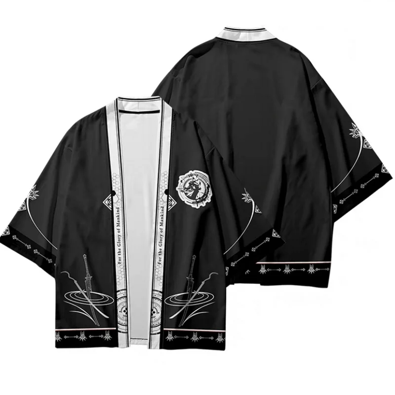 Game NieR Automata 2B YoRHa No. 2 Type B 9S YoRHa No. 9 Type S Cosplay Costume 3D Sweatshirt Men Zipper Hoodies Outwear Coat
