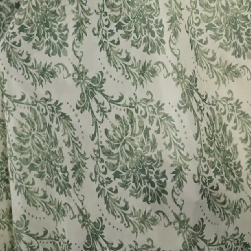 Hot Sale Silk Chiffon Fabric Large Green Floral Printing Design Elegant Style Chinese Supplier for Lady Popular Dress