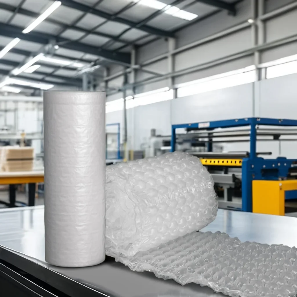 High Efficiency Air Pillow Bubble Film Wrap Roll HDPE Protective Cushion Machine For Packaging PE And Foam Material