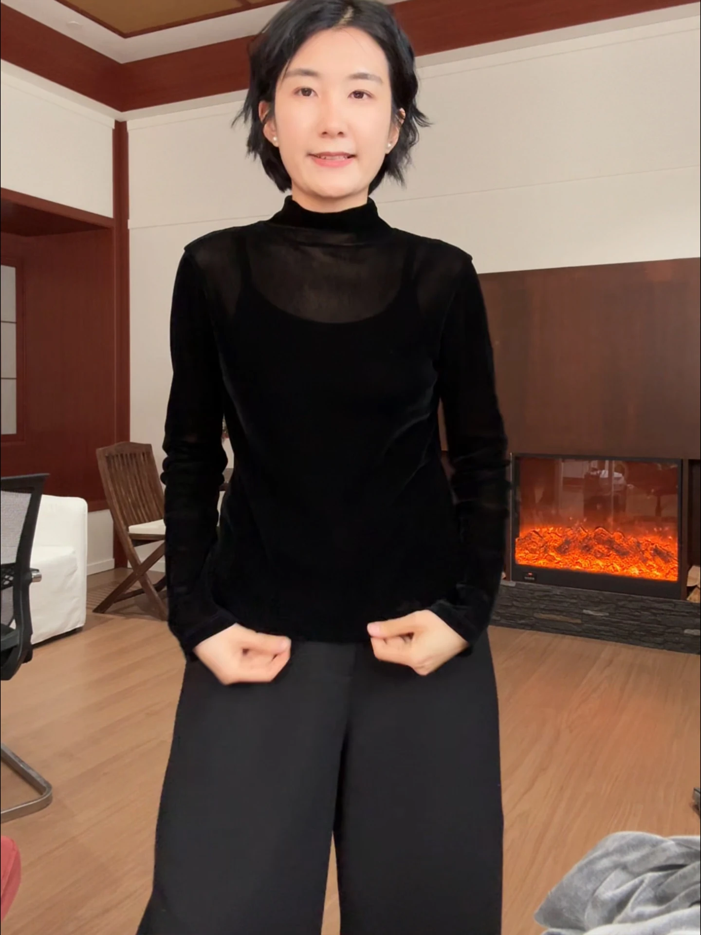 

Langqing Velvet Long Sve High Collar Women's Base irt Slimming Inner Wear T-irt Commute Sle Winter Polyester Fiber