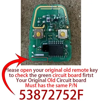 KEYECU 433MHz 3TXB 53872752F 替換型雙鍵遙控鑰匙,適用於路虎衛士、發現、神行者、MG 和日產車型 8 最佳銷售 路虎神行者2鑰匙扣 - №6