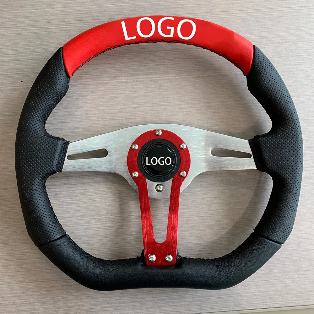 TIYPEOR leather steering wheel mo-mo style 350mm 14-inch drift steering wheel