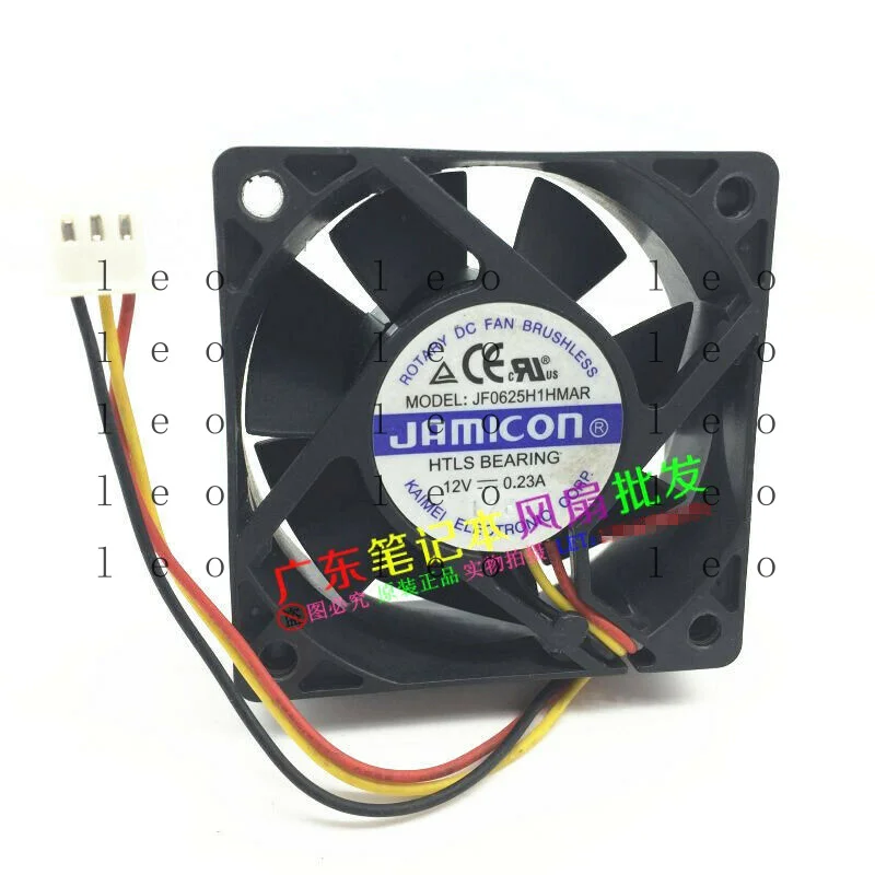 AA  for  Jamicon JF0625H1HMAR 6025 12V 0.23A 3-wire 6CM chassis cooling fan