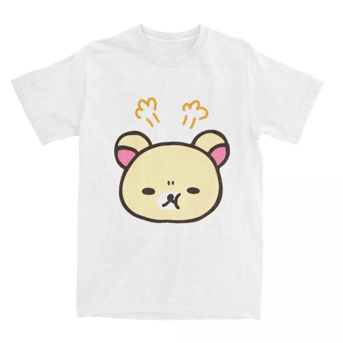 Rilakkuma Angry T-Shirts Men Women Funny Pure Cotton Tees O Neck Short Sleeve T Shirts Original Clothes