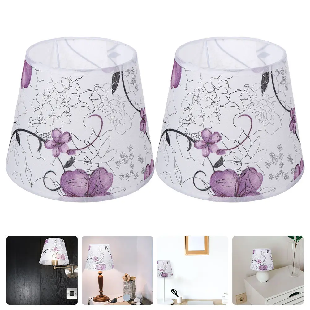 2pcs-highquality-cloth-lampshade-for-table-floor-wall-ceiling-light-modern-style-home-decor-cover-ashtray-simple-purple