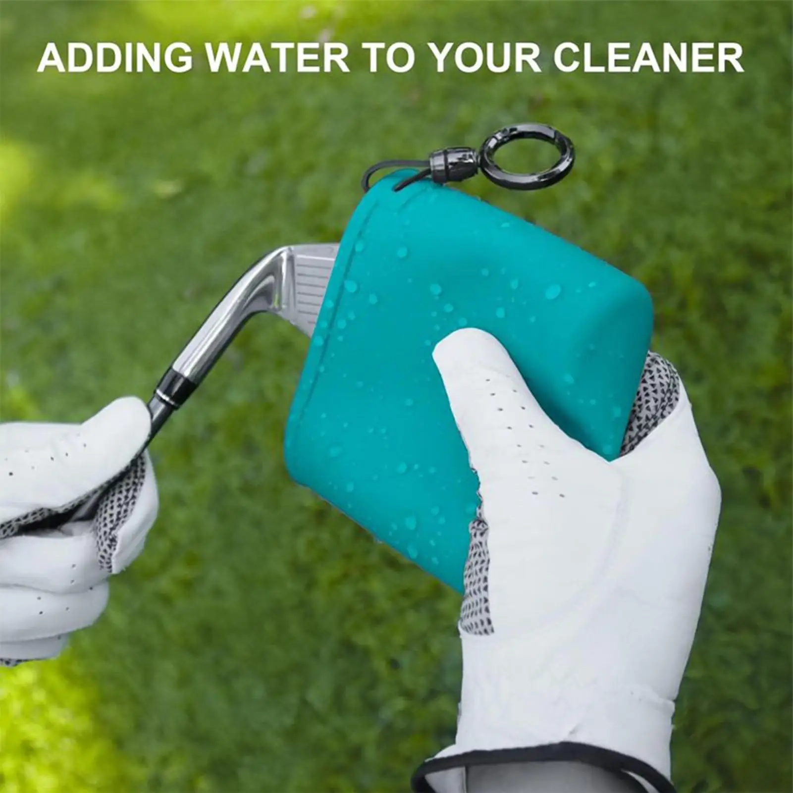 

Сумка для чистки гольф-клуба Сумка для чистки мяча для гольф-клуба с карабином Портативный инструмент для мытья канавок Компактный аксессуар для кемпинга