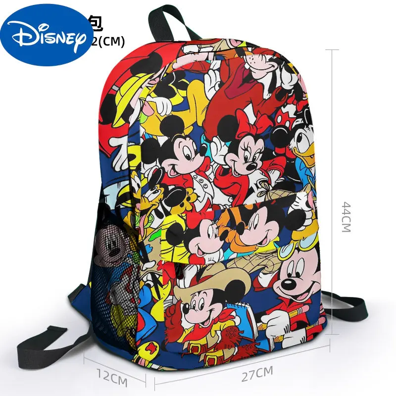 MINISO Disneyland Series Mickey Mouse Minnie Peripheral Canvas Backpack Outdoor Backpack Student Schoolbag