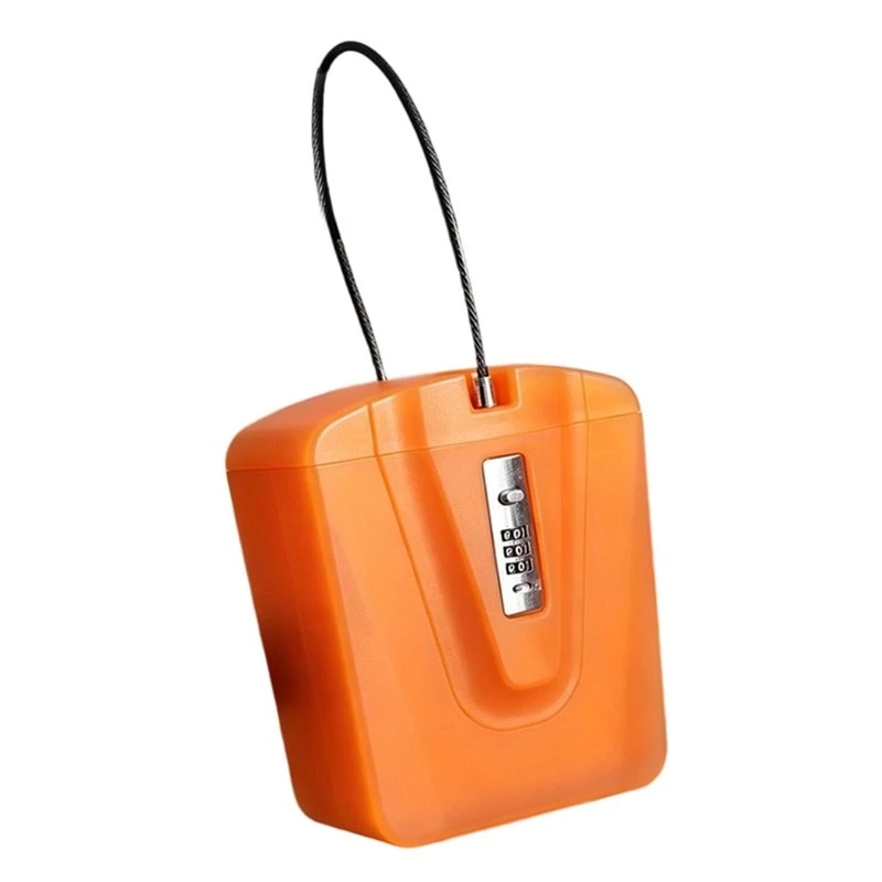 2026 New Portable Beach Bucket Password Storage Box In Steel Wire With 3-Digit Combination Lock, Safe Case For Camping Travel