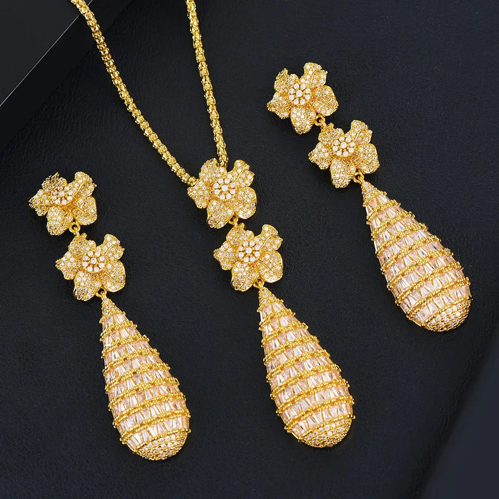 

Kellybola New 2PCS Jewelry Sets Woman Classic Multicolor Design Necklace Earrings Fashion Party Set High Quality Jewelry