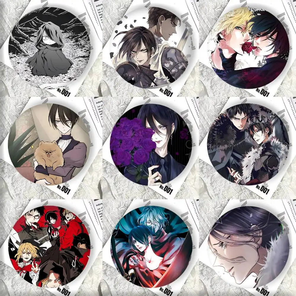 Classic Anime Requiem of the Rose King Round badge lapel pin backpack clothing jewelry accessories gift brooch