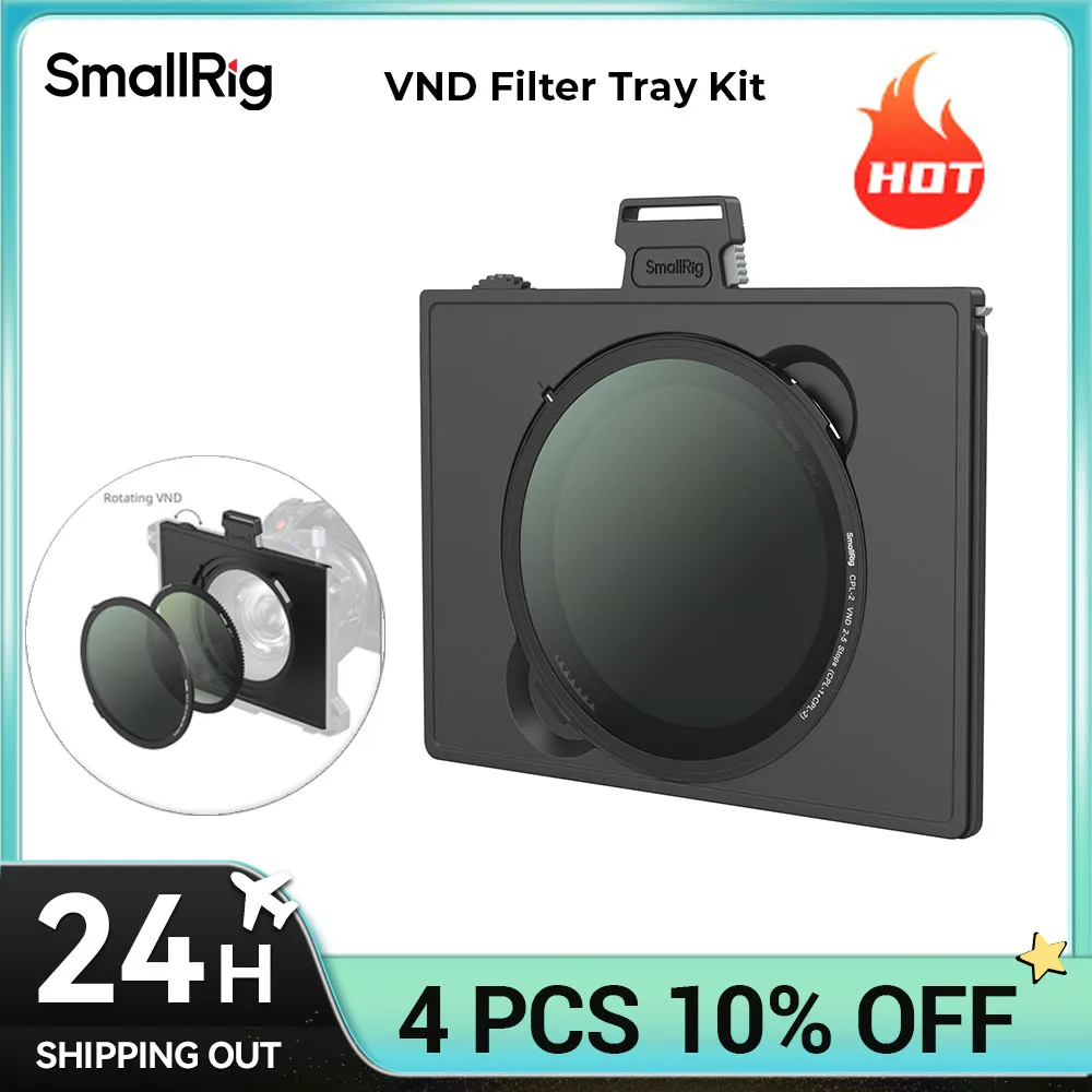 SmallRig Multifunctional VND Filter Tray Kit for Matte Boxes 3556 / 3645 with CPL+VND Filter Quick-Release Magnetic Attachment