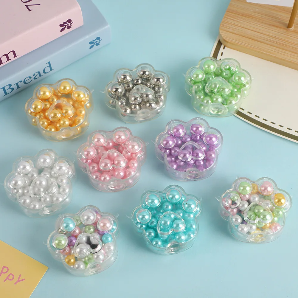 Palla squishy rumorosa d'uva fatta a mano Perline colorate Zampa di gatto Giocattoli sensoriali agitati per bambini Adulti Alleviare lo stress Giocattoli da spremere