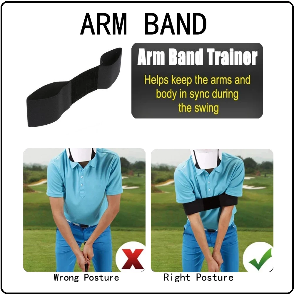 Banda elástica profesional para entrenamiento de Golf, banda para el brazo, alineación de gestos, ayuda para practicar, Guía para jóvenes y adultos,