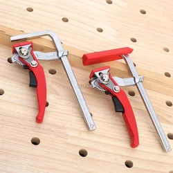 Hand Tool Alloy Steel Upgrade Quick Ratchet Track Saw Guide Rail Clamps for Woodworking MFT Table and Guide Rail System Clamp