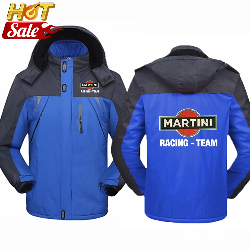 

2025 Autumn And Winter Man's Martini Racing Logo Print Popula Leisurer Cold-Proof Jacket Warm Zipper Hoodies High Quality Coat