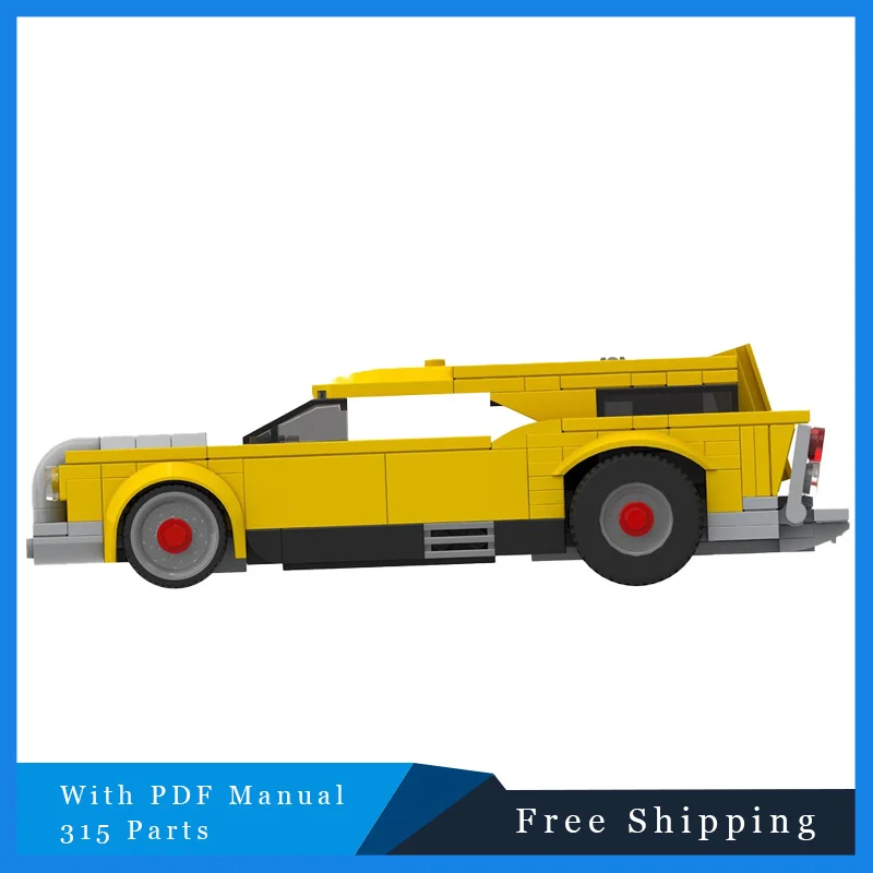 315 個 MOC テクニカルビルディングブロック黄色旅行車レンガモデル創造的な教育 DIY 組み立ておもちゃ子供のためのクリスマスギフト