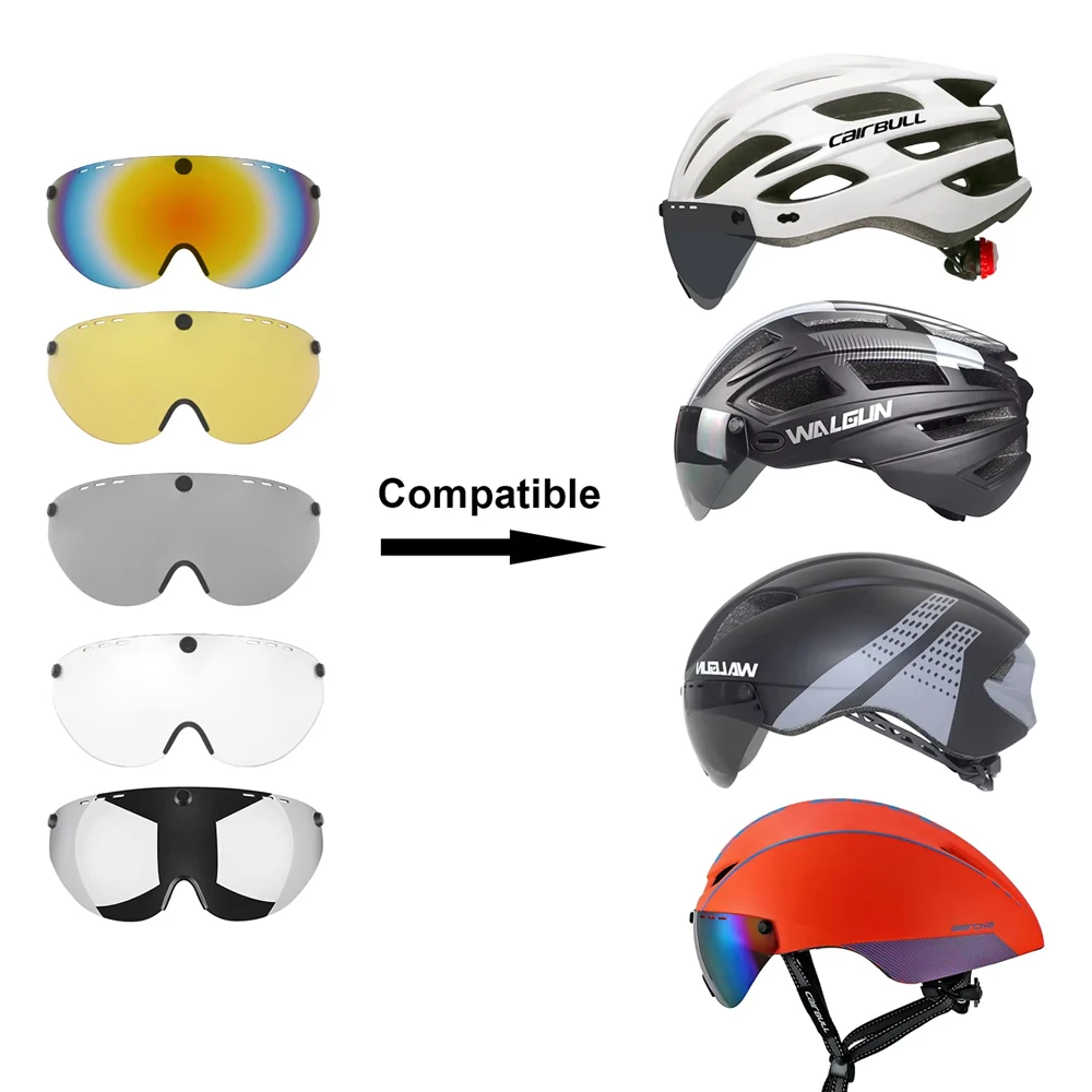 Cycling Helmet Goggles MTB Road TT Anti-fog Splash-proof Dust-proof Bicycle Helmet Glasses TT Bike Helmet Accessories 5 Colors