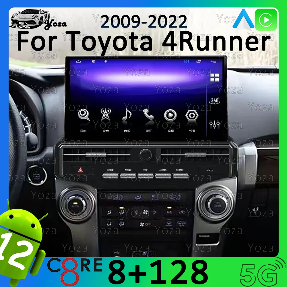 

Yoza Carplay Car Radio For Toyota 4Runner 2009-2022 Android11 Touch Screen Multimedia Player GPS Navigation Stereo 4G WIFI