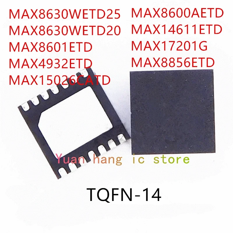 Ic、max8630wetd25、max8630wetd20、max8601etd、max4932etd、max15026catd、max8600aetd、max14611etd、max17201g、max8856etd、10個