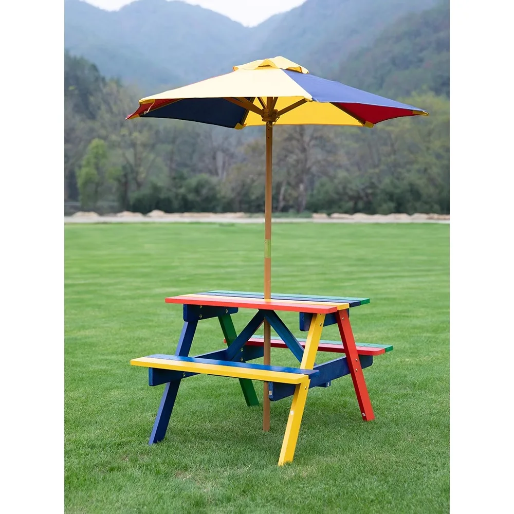 Early childhood education game tables and chairs, outdoor picnic tables, rice chairs, stools, children's playground, learning ki