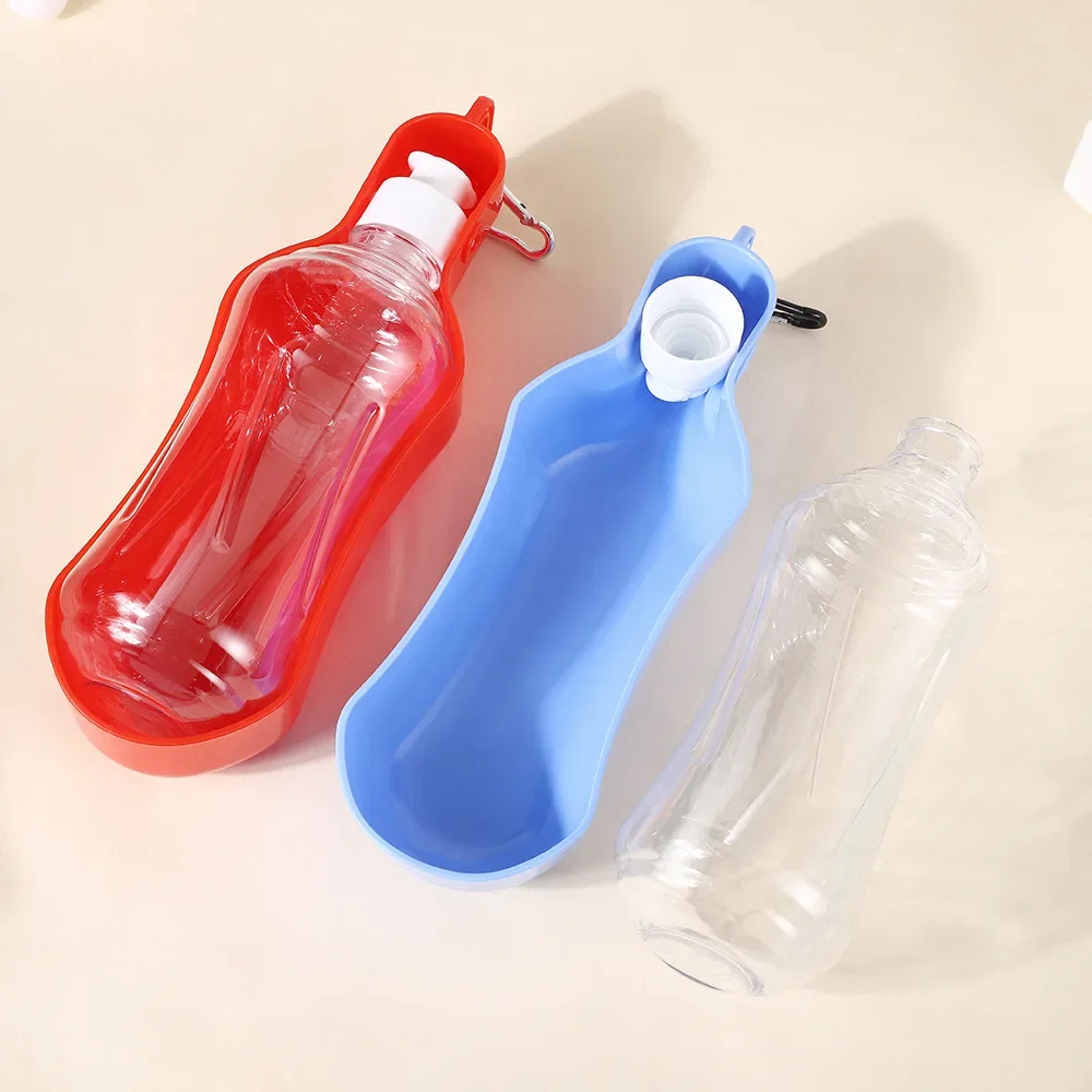 250/500ML Dog Water Bottle Folding Drinker Plastic Portable Water Bottle Pets Outdoor Travel Drinking Water Feeder Bowl for Dogs image 5