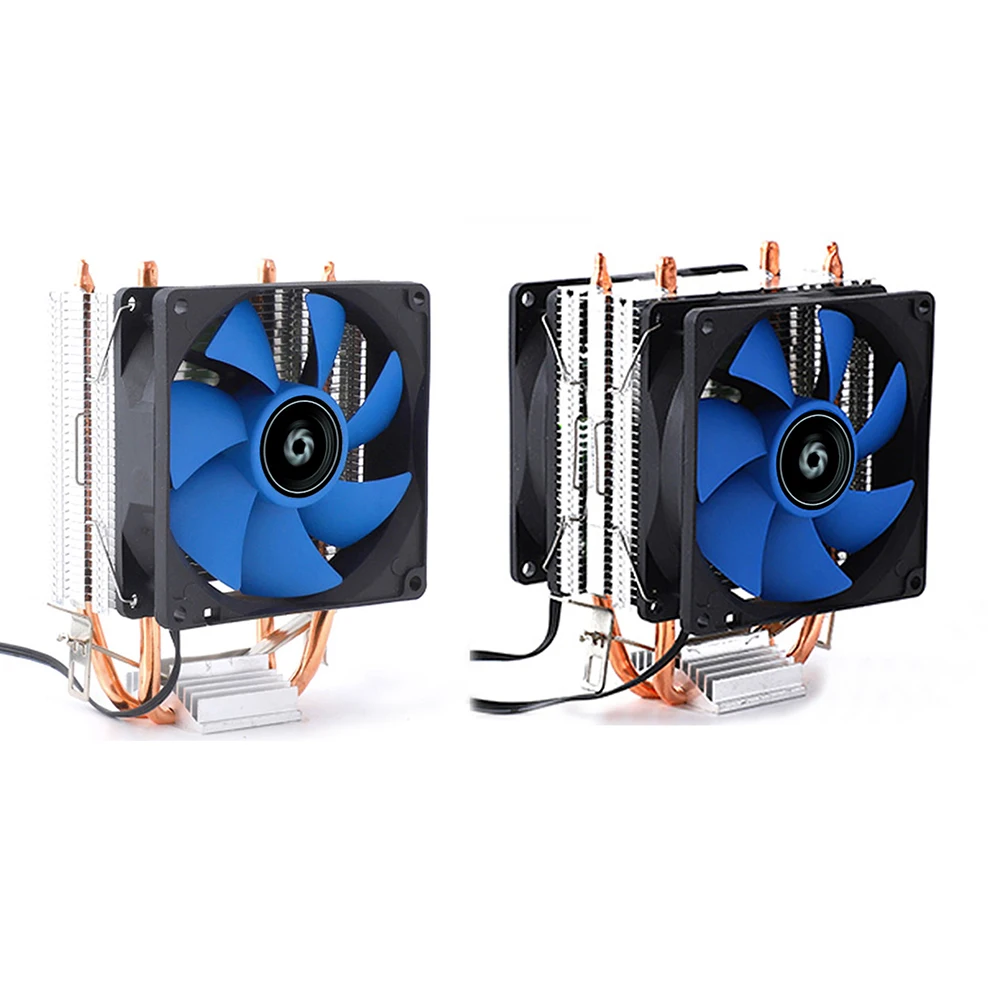 Heatsinks Cooler Kit 2 Heatpipes CPU Cooler Quiet Cooling Fan Heatsink for LGA 775/1155 X58 X79 Silent Radiator