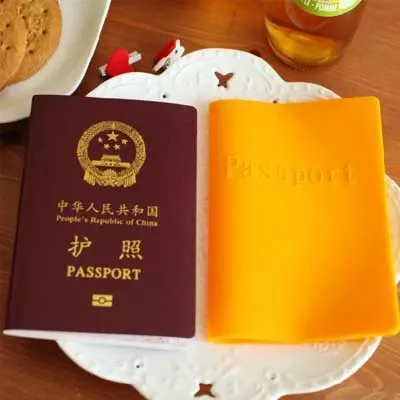 Passport Case Sweety Candy Color Silicone Waterproof Passport Cover Card Holder